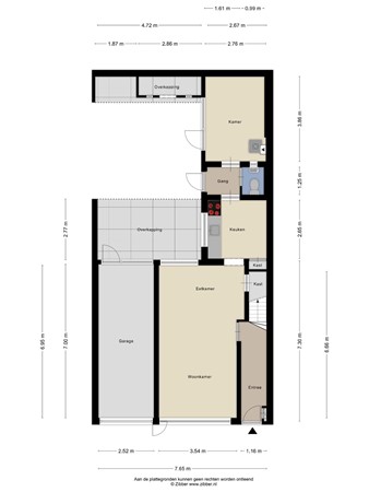 Floorplan - Van Hogendorpstraat 53a, 5046 LB Tilburg