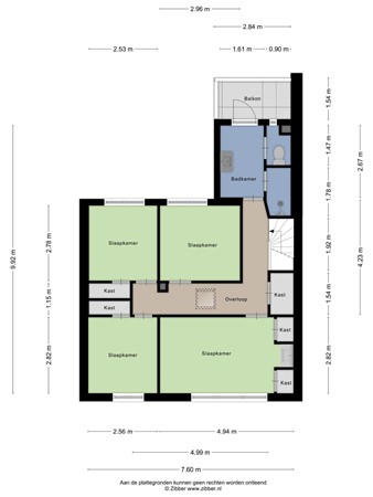 Floorplan - Van Hogendorpstraat 53a, 5046 LB Tilburg