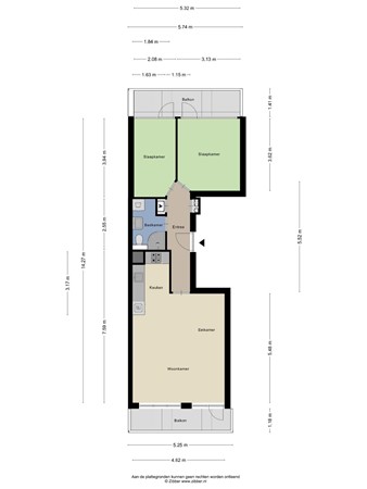 Floorplan - Piusstraat 26-26, 5038 WS Tilburg
