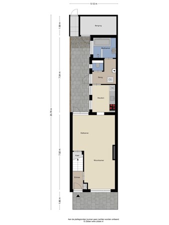 Floorplan - Hoefstraat 231, 5014 NL Tilburg