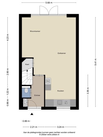 Floorplan - Delflandstraat 26, 5018 DD Tilburg