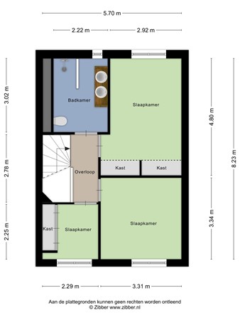 Floorplan - Delflandstraat 26, 5018 DD Tilburg