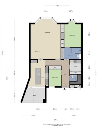 Floorplan - Tivolistraat 62-13, 5017 HR Tilburg