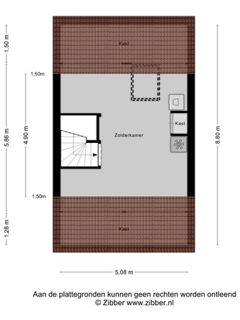 Floorplan - Koolhovenlaan 94, 5036 TR Tilburg