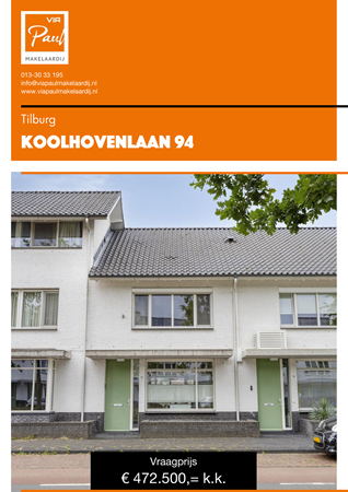 Brochure preview - brochure Koolhovenlaan 94 Tilburg