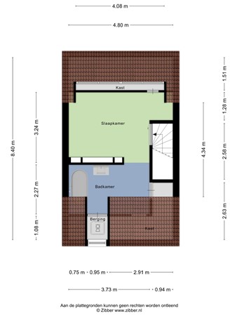 Floorplan - Ellingtonlaan 42, 5012 BM Tilburg