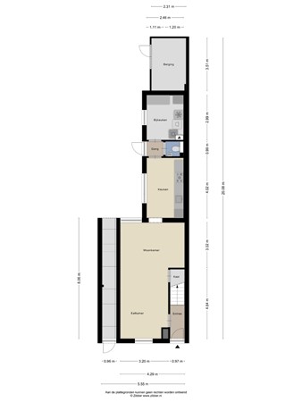 Floorplan - Jan Aartestraat 68, 5017 EE Tilburg