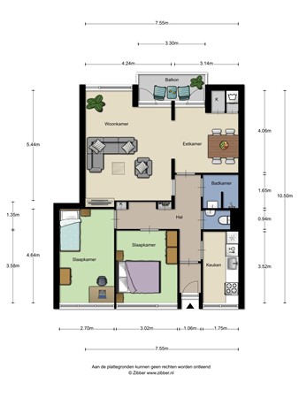 Floorplan - Heuvelstraat 170, 5038 AJ Tilburg