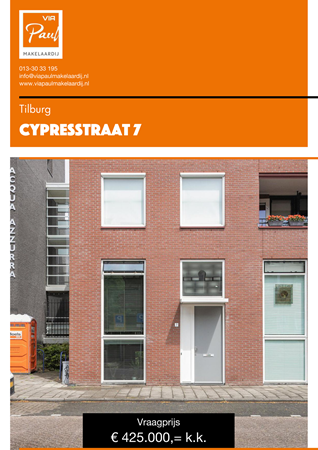 Brochure preview - brochure Cypresstraat 7 Tilburg