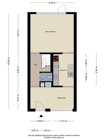 Floorplan - Metslawierstraat 51, 5045 EB Tilburg