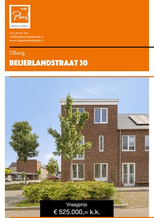 Brochure preview - brochure Beijerlandstraat 30 Tilburg