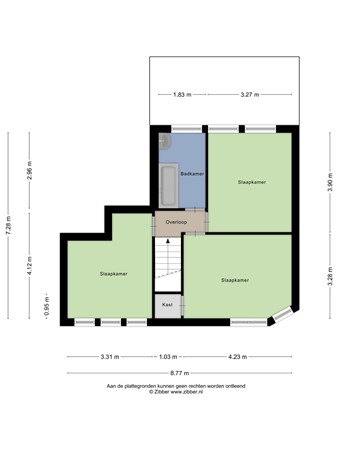 Floorplan - Waterhoefstraat 60, 5041 HD Tilburg