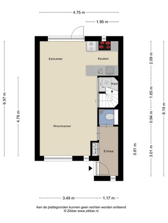 Floorplan - Hagelkruisstraat 26, 5038 MD Tilburg
