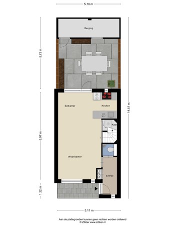 Floorplan - Hagelkruisstraat 26, 5038 MD Tilburg