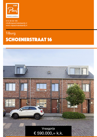 Brochure preview - brochure Schoenerstraat 16 Tilburg