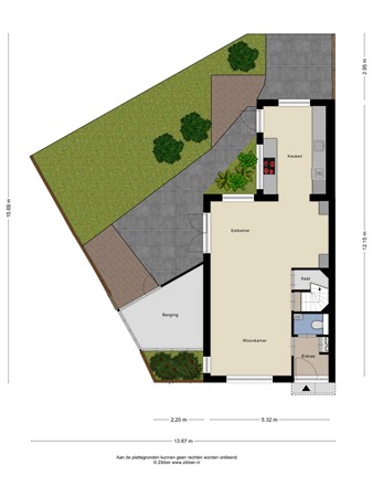 Floorplan - Kolveniersstraat 1a, 5021 HG Tilburg