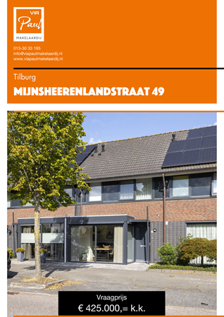Brochure preview - brochure Mijnsheerenlandstraat 49 Tilburg