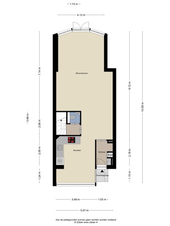Floorplan - Mijnsheerenlandstraat 49, 5045 LH Tilburg