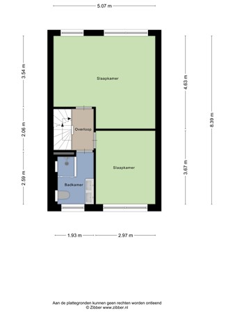 Floorplan - Mijnsheerenlandstraat 49, 5045 LH Tilburg