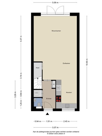 Floorplan - Akkerwinde 33, 5102 HC Dongen