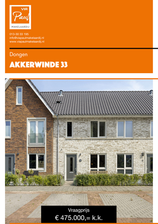Brochure preview - brochure Akkerwinde 33 Dongen