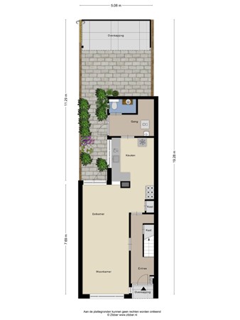 Floorplan - Gildebroedersstraat 54, 5017 BD Tilburg