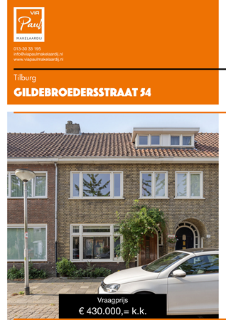 Brochure preview - brochure Gildebroedersstraat 54 Tilburg