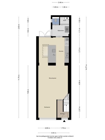 Floorplan - Olivier van Noortstraat 60, 5021 SM Tilburg