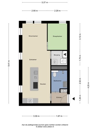 Floorplan - Atelierstraat 276, 5041 AA Tilburg