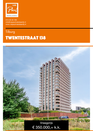 Brochure preview - brochure Twentestraat 138 Tilburg