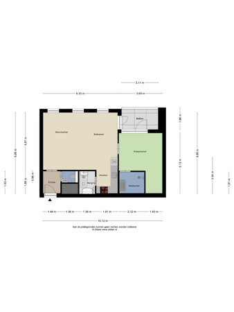 Floorplan - Twentestraat 138, 5018 BG Tilburg