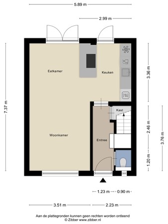 Floorplan - Troubadourplein 18, 5021 ED Tilburg