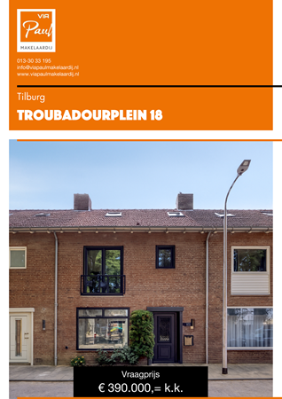 Brochure preview - brochure Troubadourplein 18 Tilburg