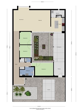 Floorplan - Abcoudestraat 28, 5036 CM Tilburg