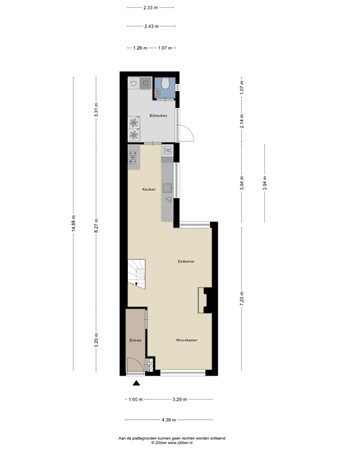 Floorplan - Van Goorstraat 16, 5014 MG Tilburg