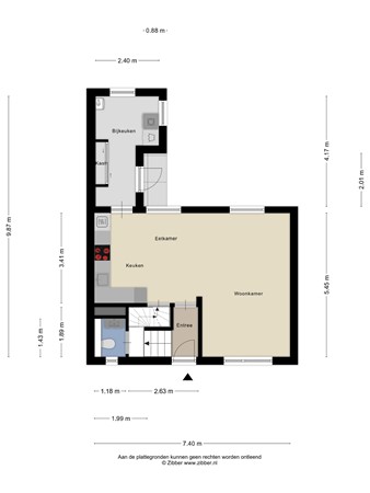 Floorplan - Burgemeester Rensstraat 41, 5051 CM Goirle