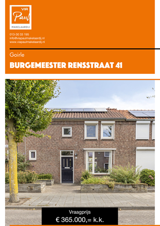 Brochure preview - brochure Burgemeester Rensstraat 41 Goirle