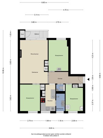 Floorplan - Waterhoefstraat 5c, 5041 HA Tilburg
