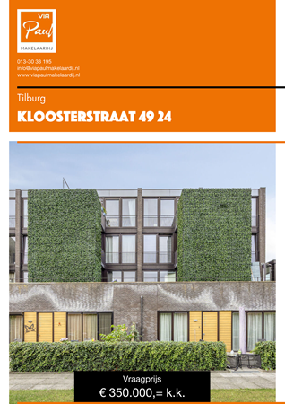 Brochure preview - brochure Kloosterstraat 49-24 Tilburg