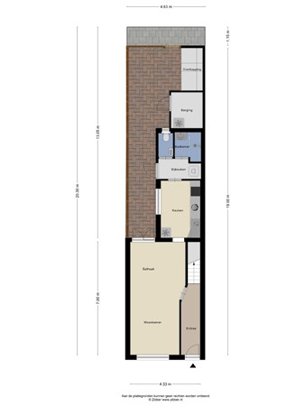 Floorplan - Bisschop Masiusstraat 39, 5014 PA Tilburg