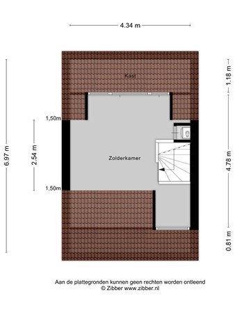 Floorplan - Barkstraat 17, 5017 AT Tilburg