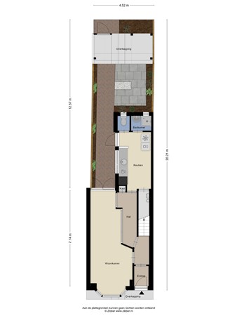 Floorplan - Barkstraat 17, 5017 AT Tilburg