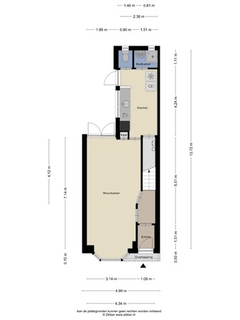 Floorplan - Barkstraat 17, 5017 AT Tilburg