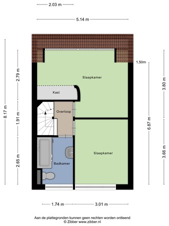 Floorplan - Lombardijenlaan 51, 5045 WK Tilburg