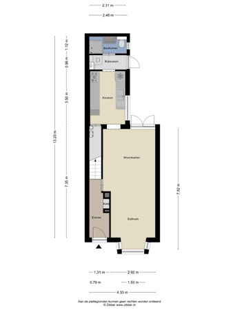 Floorplan - Valkenierstraat 48, 5021 DH Tilburg