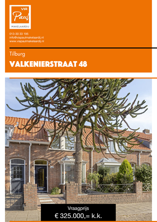Brochure preview - brochure Valkenierstraat 48 Tilburg