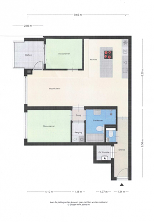 Floorplan - Kempenaarplaats 34, 5017 DX Tilburg