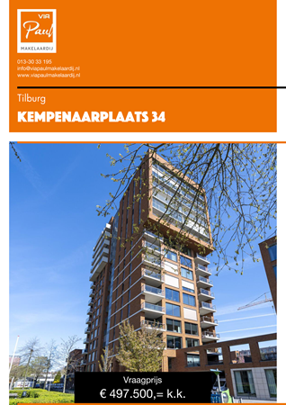 Brochure preview - brochure Kempenaarplaats 34 Tilburg