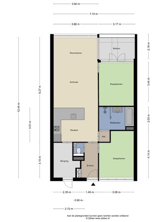 Floorplan - Trouwlaan 19-03, 5021 WD Tilburg