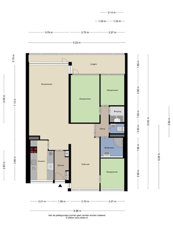 Floorplan - Mozartlaan 265, 5011 SG Tilburg